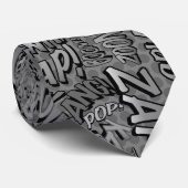 Pop voor zwart-wit stripverhaal stropdas (Opgerold)