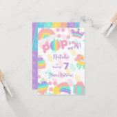 Pop voorbij! Pastel pop het gelukkige kind van de  Kaart (Voorkant / Achterkant in situ)