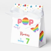 Pop voorbij! Pastel pop het verjaardagskind Bedankdoosjes (Voorkant Zijde)
