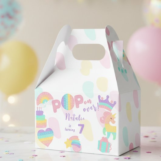 Pop voorbij! Pastel pop het verjaardagskind Bedankdoosjes