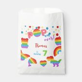 Pop voorbij! Pastel pop het verjaardagskind Bedankzakje (Voorkant)