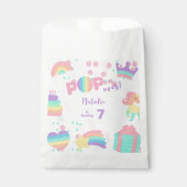 Pop voorbij! Pastel pop het verjaardagskind Bedankzakje (Voorkant)