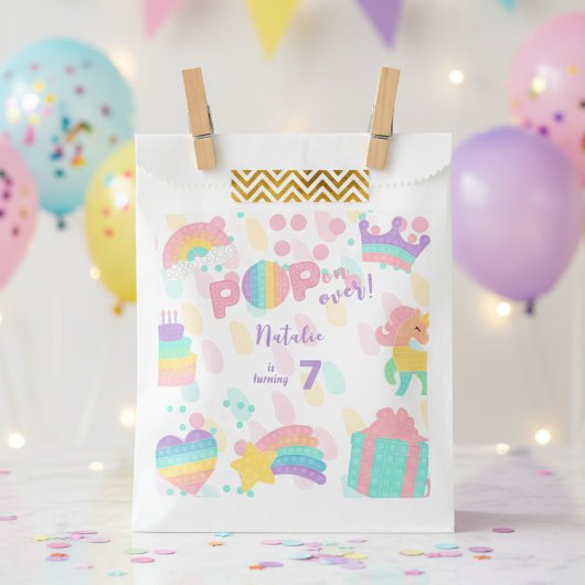 Pop voorbij! Pastel pop het verjaardagskind Bedankzakje