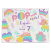 Pop voorbij! Pastel pop het verjaardagskind Groot Cadeauzakje (Voorkant)