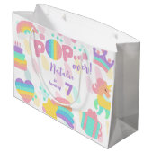 Pop voorbij! Pastel pop het verjaardagskind Groot Cadeauzakje (Achterkant Gekanteld)