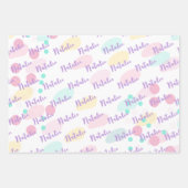 Pop voorbij! Pastel pop het verjaardagskind Inpakpapier Vel (Voorkant 3)