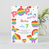 Pop voorbij! Pastel pop het verjaardagskind Kaart (Staand voorkant)