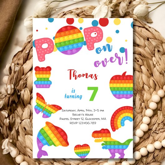 Pop voorbij! Pastel pop het verjaardagskind Kaart