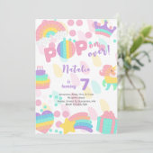 Pop voorbij! Pastel pop het verjaardagskind Kaart (Staand voorkant)