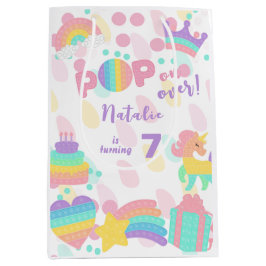 Pop voorbij! Pastel pop het verjaardagskind Medium Cadeauzakje