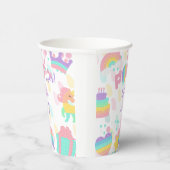 Pop voorbij! Pastel pop het verjaardagskind Papieren Bekers (Rechts)