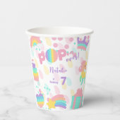 Pop voorbij! Pastel pop het verjaardagskind Papieren Bekers (Voorkant)