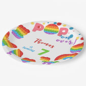 Pop voorbij! Pastel pop het verjaardagskind Papieren Bordje (Gekanteld)