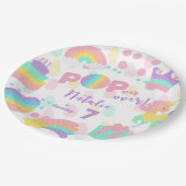 Pop voorbij! Pastel pop het verjaardagskind Papieren Bordje (Gekanteld)