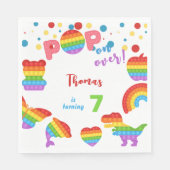 Pop voorbij! Pastel pop het verjaardagskind Servet (Voorkant)