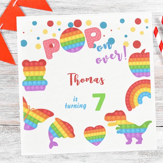 Pop voorbij! Pastel pop het verjaardagskind Servet