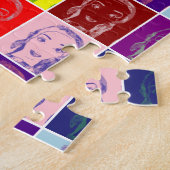 pop vrouw cartoon legpuzzel (Zijkant)