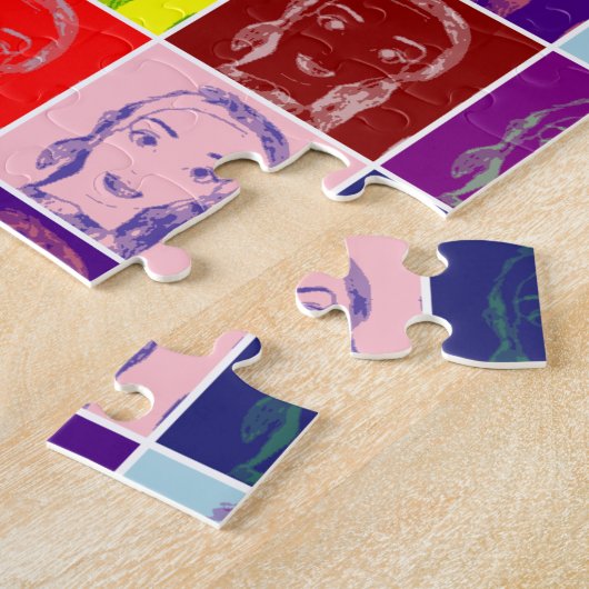 pop vrouw cartoon legpuzzel (Zijkant)