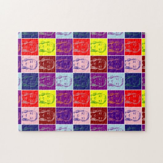 pop vrouw cartoon legpuzzel (Horizontaal)