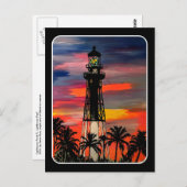 'Pop vuurtoren'. schilderen op een Briefkaart (Voorkant / Achterkant)