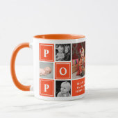 Pop We houden van je Oranje aangepaste fotocollage Mok (Links)