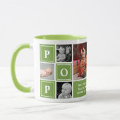 Pop We Love You Groene Aangepaste Fotocollage Mok (Links)