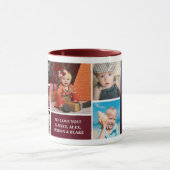 Pop Wij Houden Van Jou Maroon Aangepaste Fotocolla Mok (Midden)