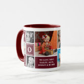 Pop Wij Houden Van Jou Maroon Aangepaste Fotocolla Mok (Voorkant links)