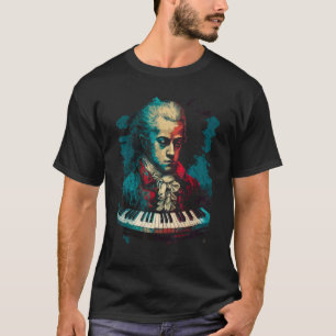 Pop Wolfgang Amadeus Mozart Muziekpiano 1 T-shirt