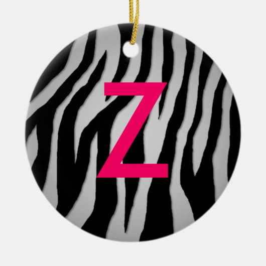 Pop Zebra Keramisch Ornament (Voorkant)