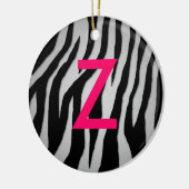 Pop Zebra Keramisch Ornament (Links)