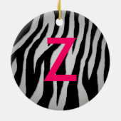 Pop Zebra Keramisch Ornament (Achterkant)