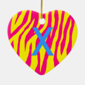 Pop Zebra Keramisch Ornament (Achterkant)