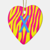 Pop Zebra Keramisch Ornament (Links)