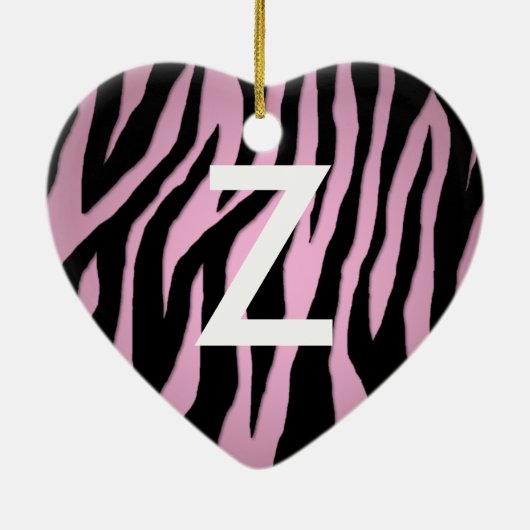 Pop Zebra Keramisch Ornament (Achterkant)