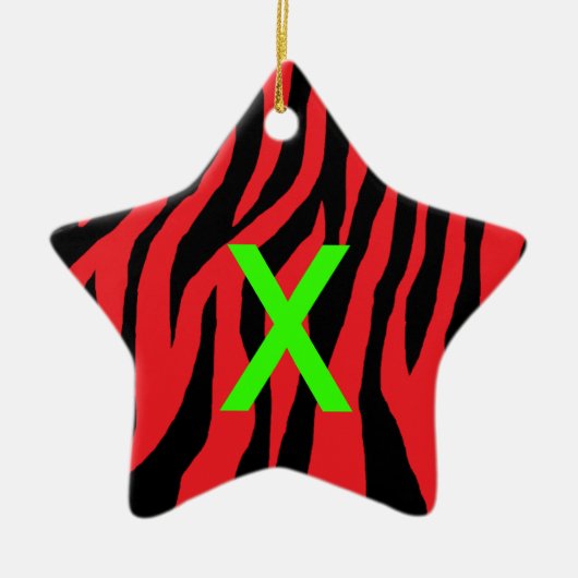 Pop Zebra Keramisch Ornament (Voorkant)