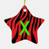 Pop Zebra Keramisch Ornament (Achterkant)
