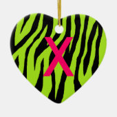 Pop Zebra Keramisch Ornament (Voorkant)