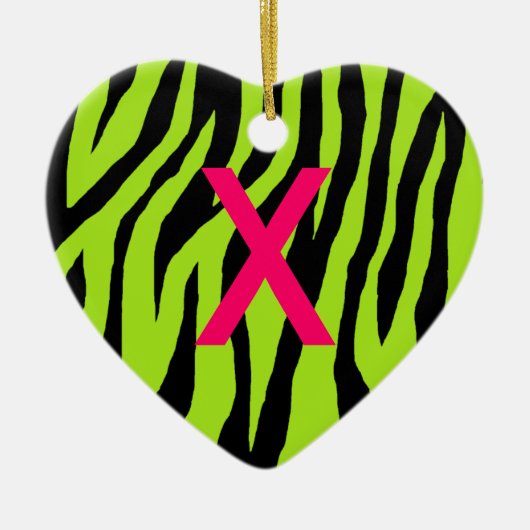 Pop Zebra Keramisch Ornament (Voorkant)