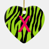 Pop Zebra Keramisch Ornament (Achterkant)