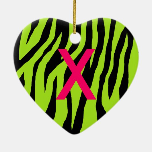 Pop Zebra Keramisch Ornament (Achterkant)