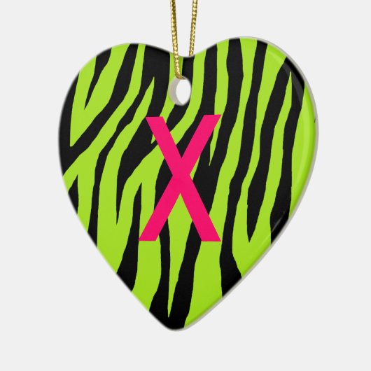 Pop Zebra Keramisch Ornament (Links)