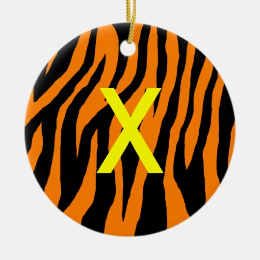Pop Zebra Keramisch Ornament (Voorkant)