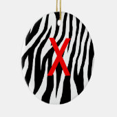 Pop Zebra Keramisch Ornament (Rechts)