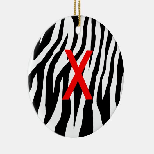 Pop Zebra Keramisch Ornament (Rechts)