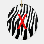 Pop Zebra Keramisch Ornament (Links)