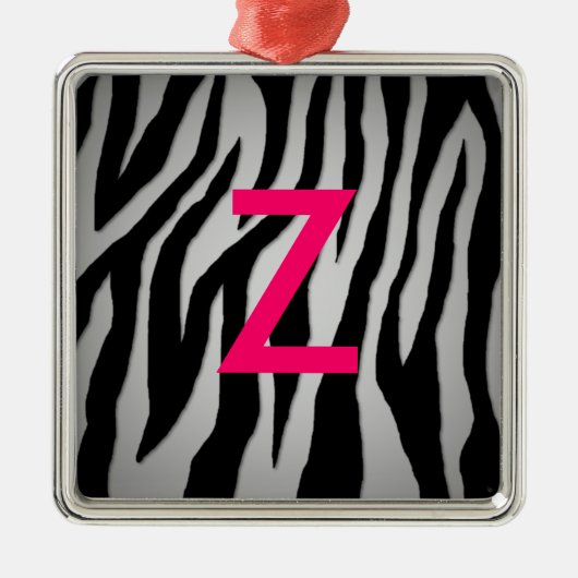 Pop Zebra Metalen Ornament (Voorkant)