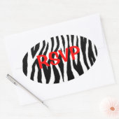 Pop Zebra Ovale Sticker (Envelop)