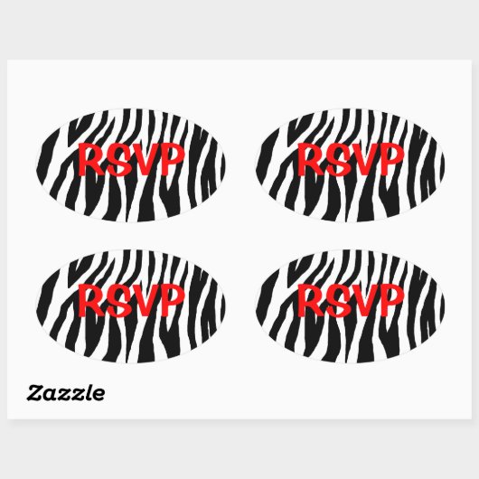 Pop Zebra Ovale Sticker (Vel)