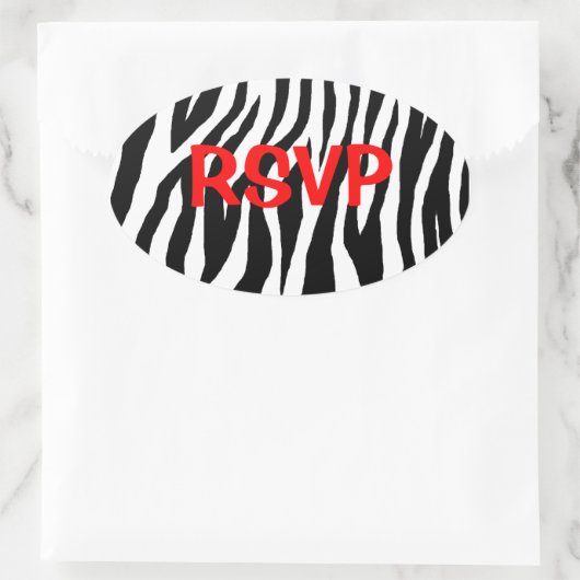 Pop Zebra Ovale Sticker (Tas)